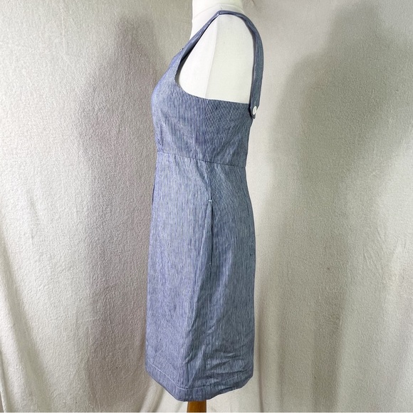 MaxMara Weekend Blue & White Striped Linen & Cotton Lightweight Dress UK 10 - Picture 6 of 11